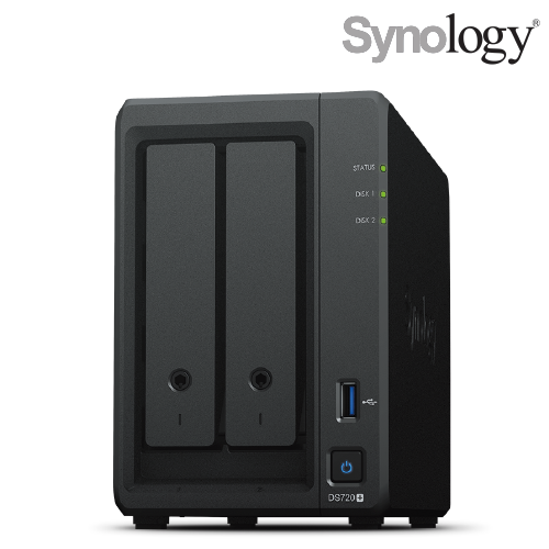 Synology DiskStation DS720+ NAS Server (2-Bay, INTEL, 2.0GHZ-QC, 2GB, 2GLAN, 2NVMe) Network-attached storage (NAS), Synology, RS-Plus series image