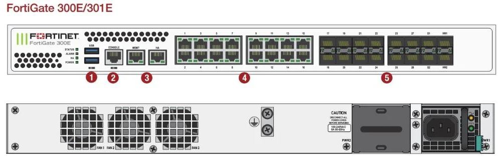 FORTINET FortiGate 300E 1YR Bundle Hardware Plus ASE FortiCare and FortiGuard 360 Protection image