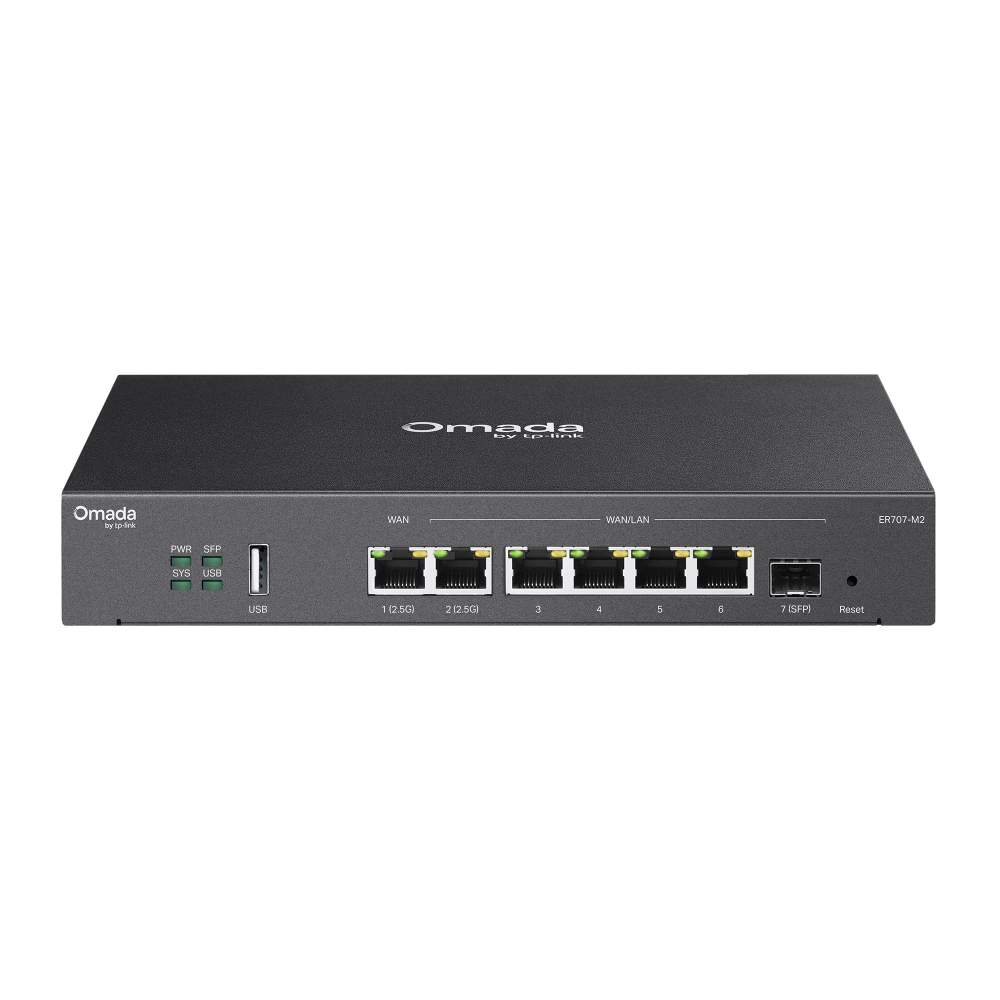 TP-Link WAN/LAN Ports, 1× USB 2.0 port (ER707-M2)