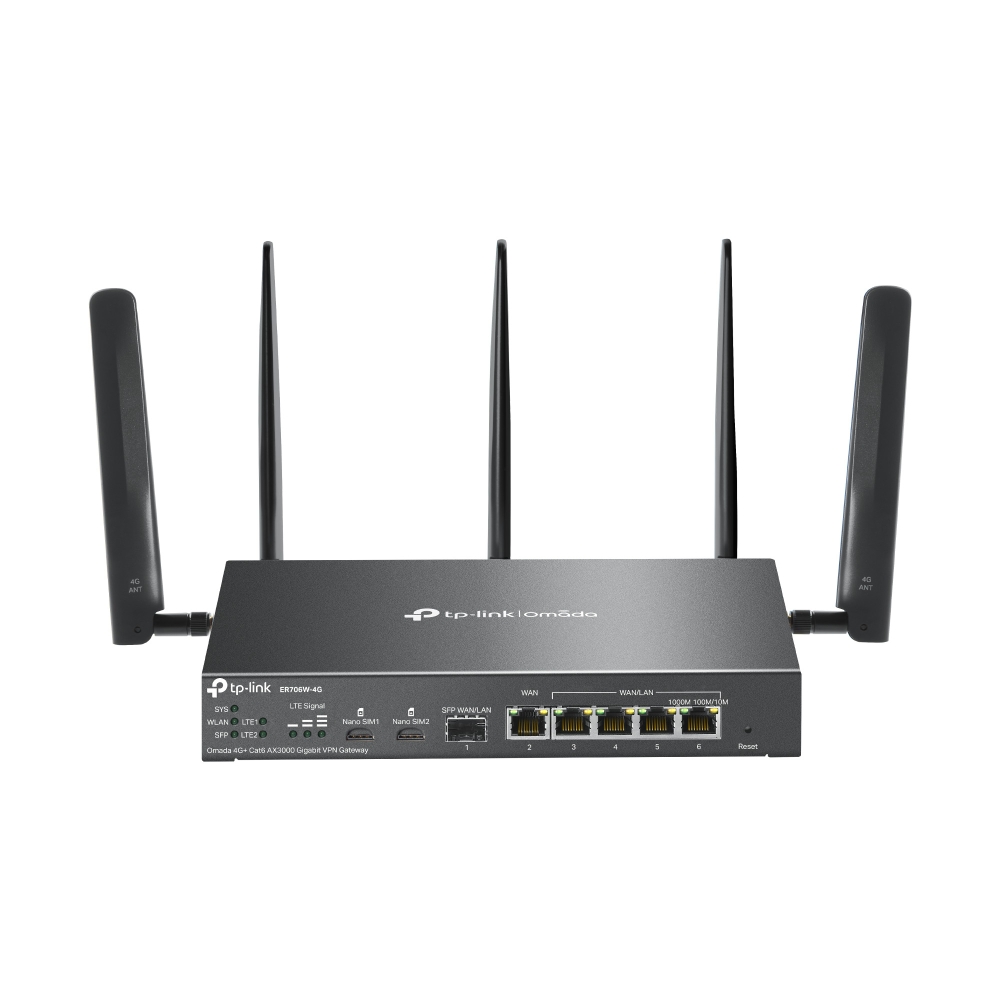 TP-Link Omada 4G+ Cat6 AX3000 Gigabit VPN Router (ER706W-4G)