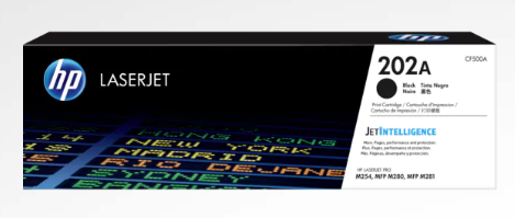 HP 202A Black LaserJet Toner Cartridge (CF500A)