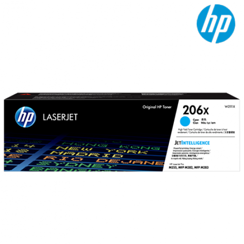 HP 206X Cyan Color LaserJet Toner Cartridge (W2111X)