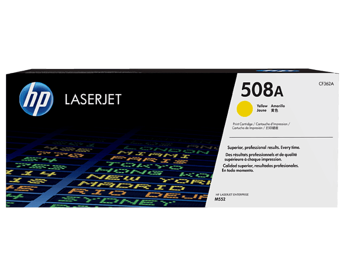 HP 508A Yellow Original LaserJet Toner Cartridge (CF362A)