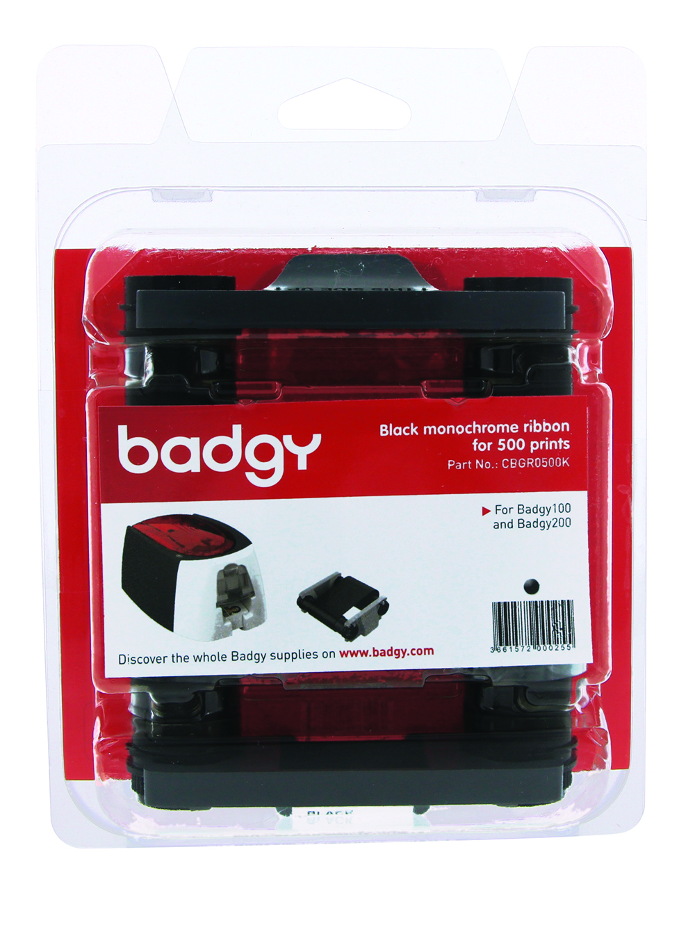 BADGY BLACK MONOCHROME RIBBON (CBGR0500K)