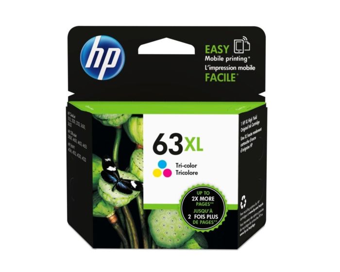 HP 63 XL High Yield Tri-color Original Ink Cartridge (F6U63AA)