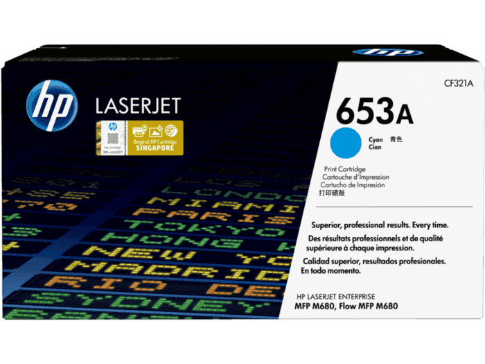 HP 653A Cyan LaserJet Toner Cartridge (CF321A)