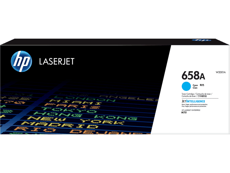HP 658A Cyan LaserJet Toner Cartridge (W2001A)