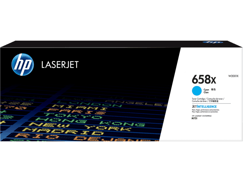 HP 658X Cyan LaserJet Toner Cartridge (W2001X)
