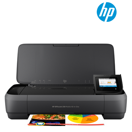 HP Color OfficeJet 250 Mobile 3-in-1 Printer (CZ992A) (Print, Copy, Scan, Manual Duplex, Wireless, Mobile Printing, HP ePrint)