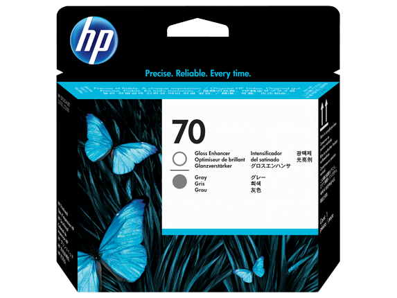 HP 70 Gloss Enhancer and Gray Printhead (C9410A)
