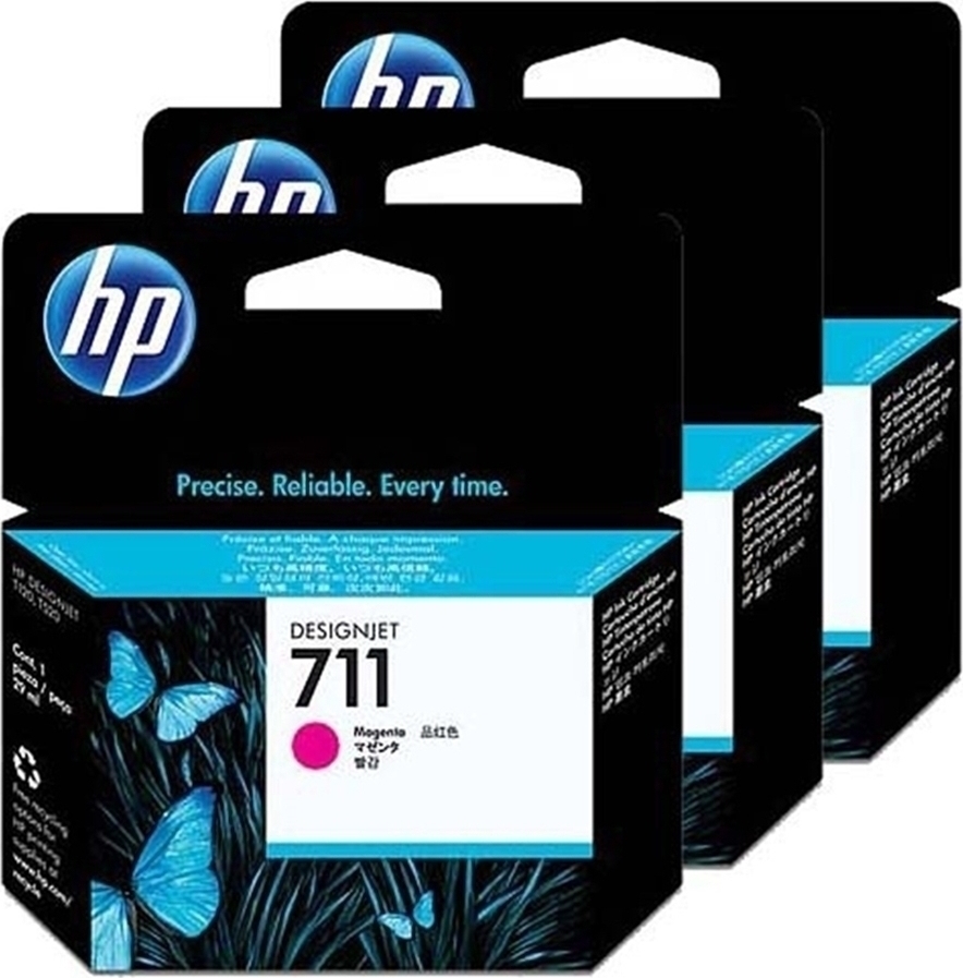 HP 711 3-pack 29-ml Magenta Ink Cartridges (CZ135A)