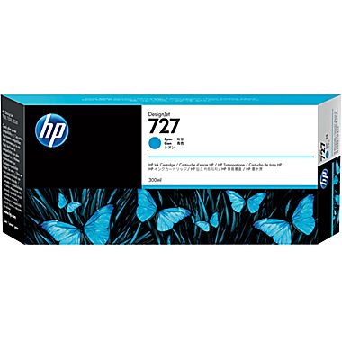 HP 727 300-ml Cyan DesignJet Ink Cartridge (F9J76A)