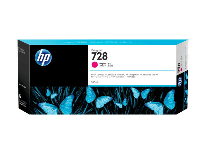 HP 728 300-ml Magenta DesignJet Ink Cartridge (F9K16A)
