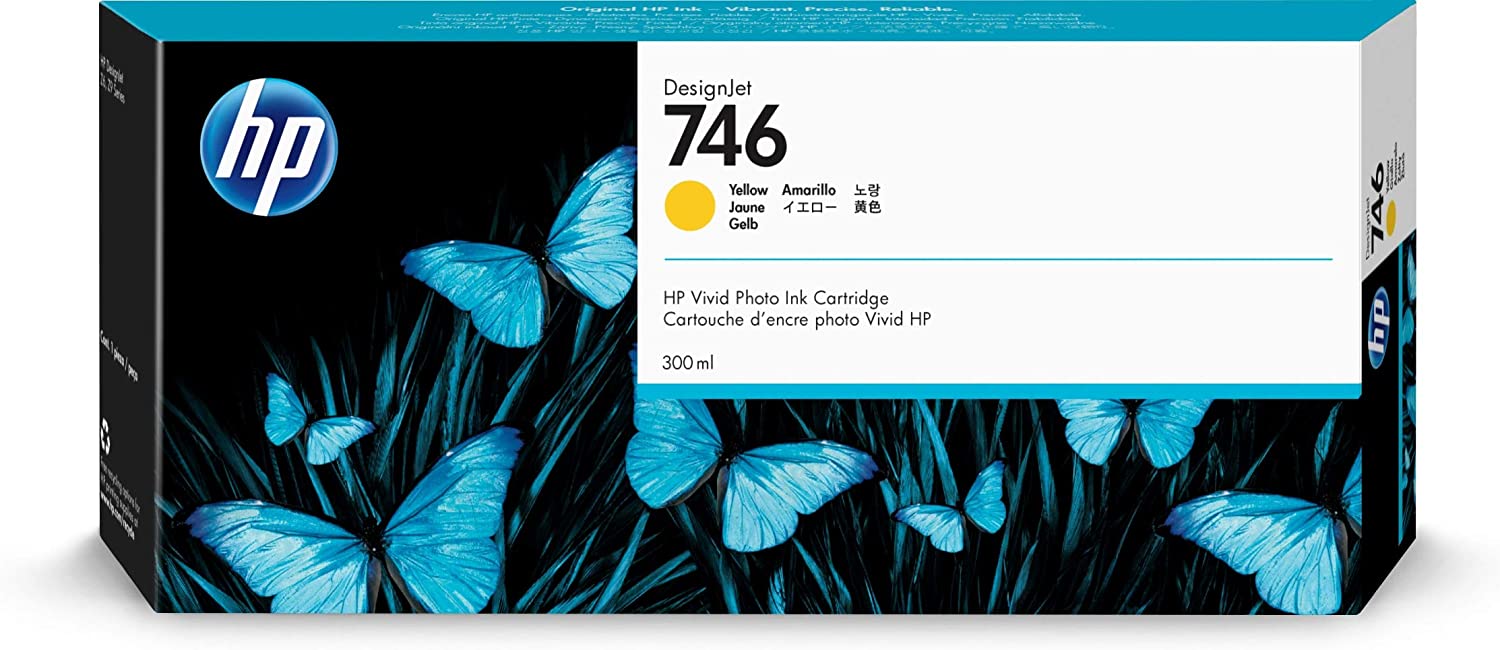 HP 745 300-ml Yellow Ink Cartridge (F9K02A)