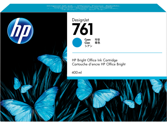 HP 761 400ml Cyan Ink Cartridge (CM994A)