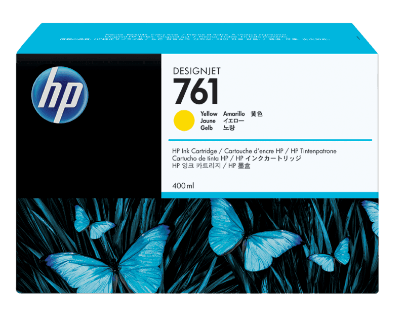 HP 761 400ml Yellow Ink Cartridge (CM992A)