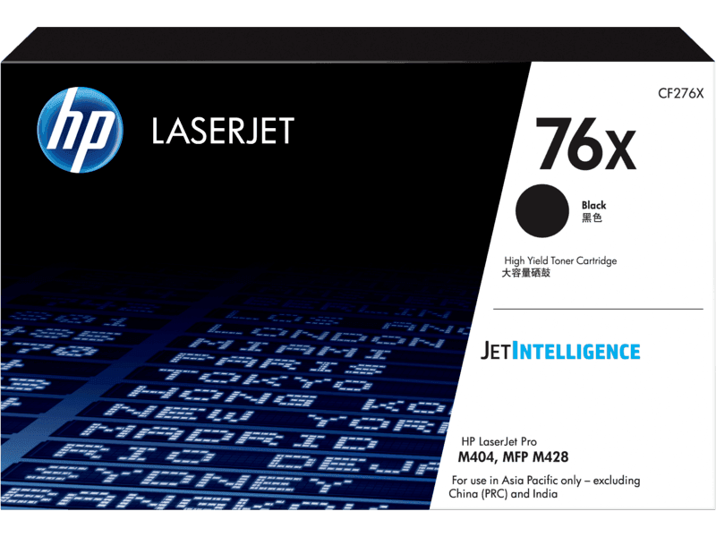 HP 76X Black LaserJet Toner Cartridge (JetIntelligence) (CF276X)
