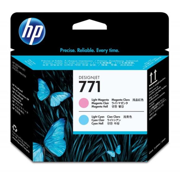 HP 771 Lt Magenta/Lt Cyan Designjet Printhead (CE019A)