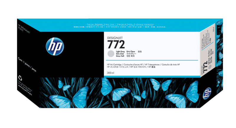 HP 772 DesignJet Ink Cartridge 300-ml - Light Gray (CN634A)