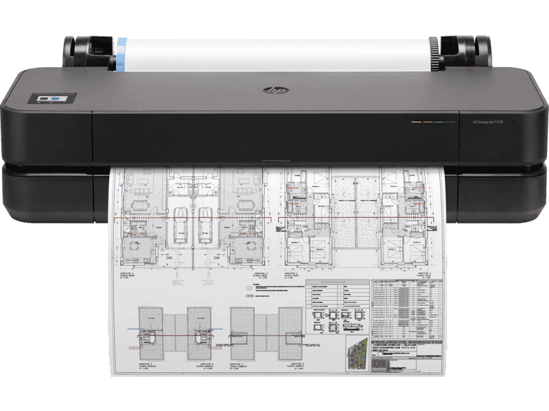 HP DesignJet T250 24-inch Compact Large Format Plotter Printer (up to A1 size) with Mobile Printing