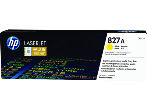 HP 827A Yellow LaserJet Toner Cartridge (CF302A)