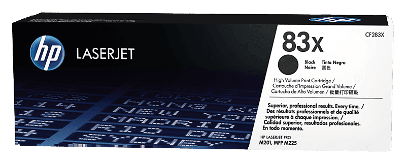 HP 83X High Yield Black Original LaserJet Toner Cartridge (CF283X)