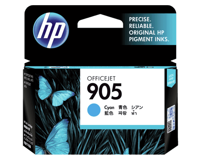 HP 905 Cyan Original Ink Cartridge (T6L89AA)