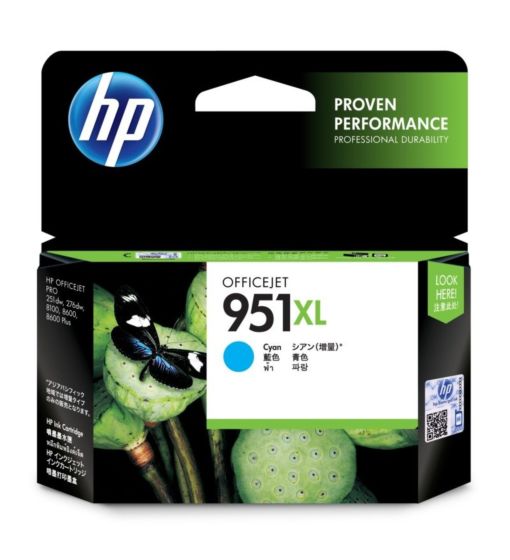 HP 951 XL Cyan Ink Cartridge (CN046AA)