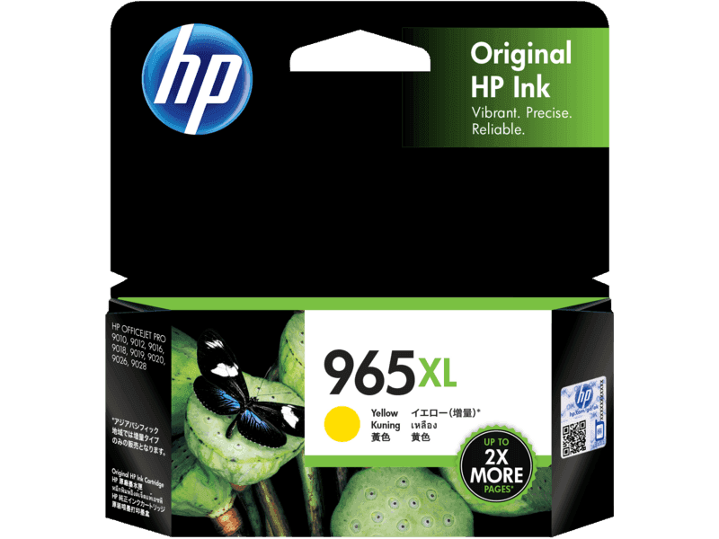 HP 965 XL High Yield Yellow Original Ink Cartridge (3JA83AA)