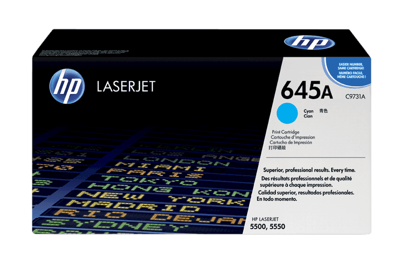 HP 645A Cyan LaserJet Toner Cartridge (C9731A)