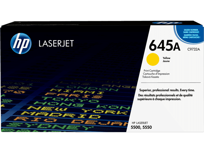 HP 645A Yellow LaserJet Toner Cartridge (C9732A)