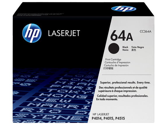 HP 64A Black LaserJet Toner Cartridge (CC364A)