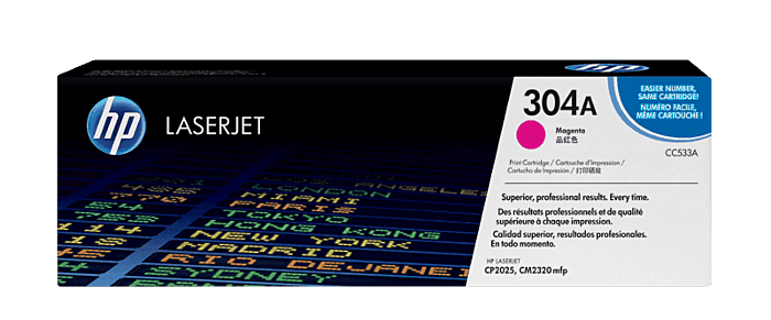HP 304A Magenta LaserJet Toner Cartridge (CC533A)