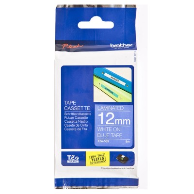 Brother TZe-535 White on Blue (12mm) Tape