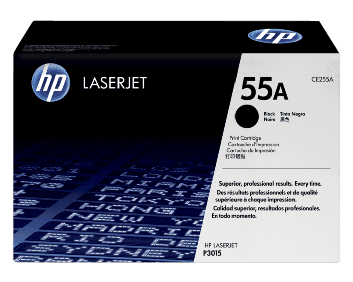 HP 55A Black LaserJet Toner Cartridge (CE255A)