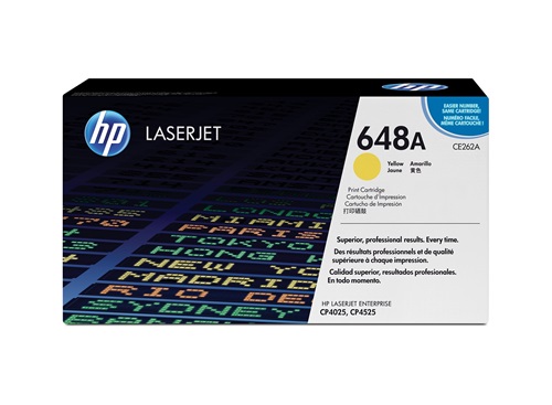 HP 648A Yellow LaserJet Toner Cartridge (CE262A)