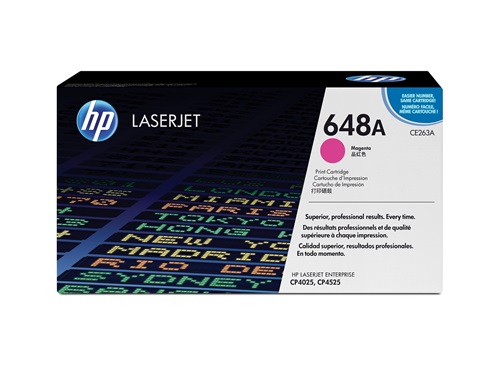 HP 648A Magenta LaserJet Toner Cartridge (CE263A)