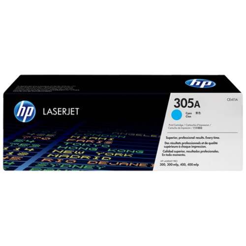 HP 305A Cyan LaserJet Toner Cartridge (CE411A)
