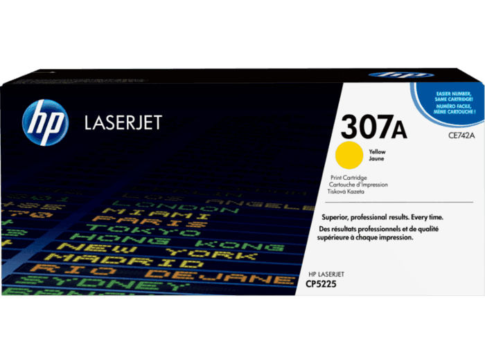 HP 307A Yellow LaserJet Toner Cartridge (CE742A)