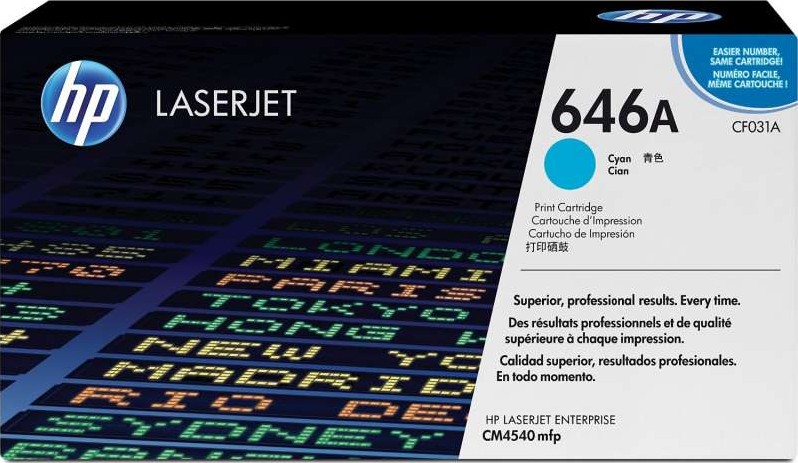 HP 646A Cyan LaserJet Toner Cartridge (CF031A)