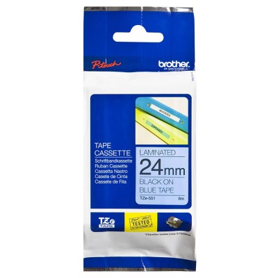 Brother TZe-551 Black on Blue (24mm) Tape