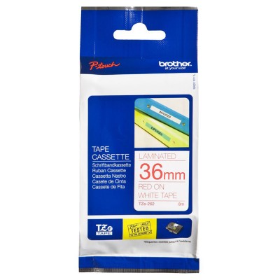 Brother TZe-262 Red on White (36mm) Tape