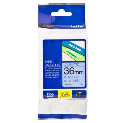 Brother TZe-561 Black on Blue (36mm) Tape