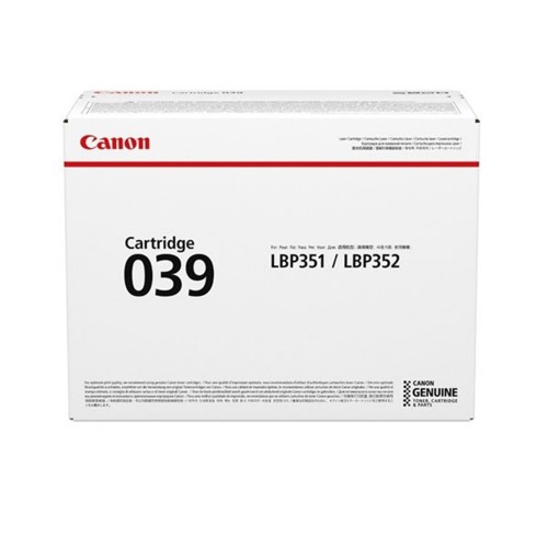 Canon Cartridge 039 Black Toner Cartridge (CART039BK)