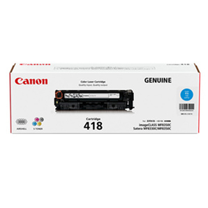 Canon Cartridge 418 Cyan Toner Cartridge (CART418C)