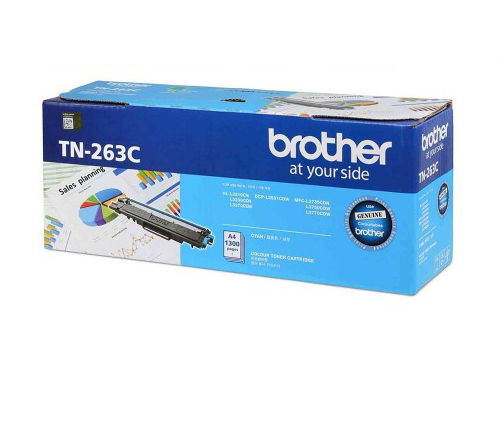 Brother TN-263 Cyan Toner Cartridge (1300 pages) (B TN-263 C)