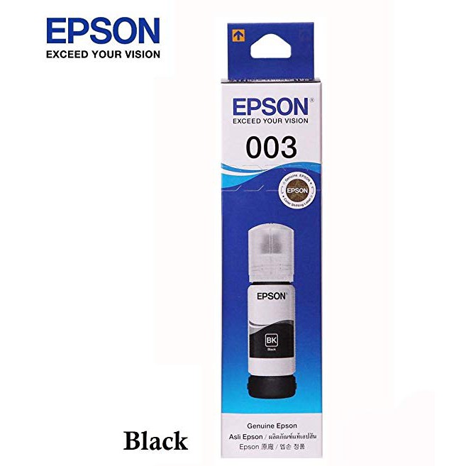 Epson 003 C13T00V100 Black Color Ink Bottle 65ml (For L3110, L3150) (T00V100)