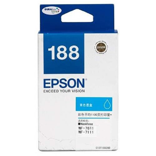 Epson 188 (C13T188290) Cyan Standard Capacity Ink Cartridge (For WF7111/7611/7711)