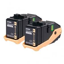 Epson C13S050609 Black Toner (Double Toner pack, For AL-C9300N, 6,500 x 2 Page Yield)