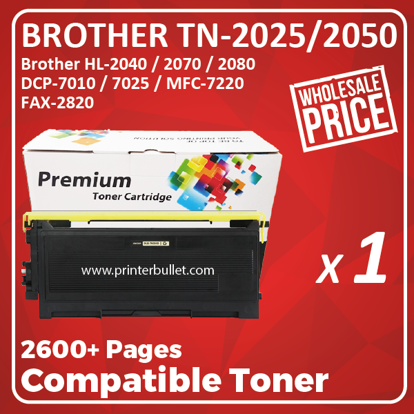 Compatible Brother TN-2025 Black Toner Cartridge